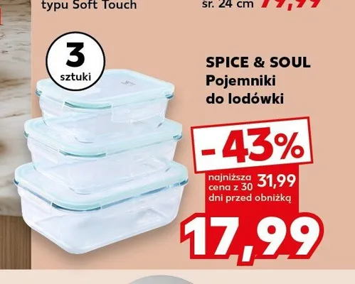Pojemniki do lodówki Spice & Soul 3-pak promocja w Kaufland