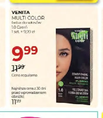 Farba do włosów Venita Multi Color 1,0 Czerń promocja w Drogerie Jawa