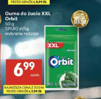 Guma do żucia Orbit XXL promocja w Delikatesy Centrum