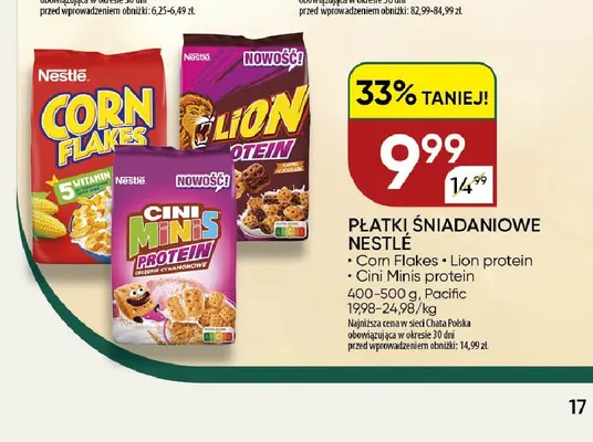 Płatki śniadaniowe Cini Minis protein Nestlé promocja w Chata Polska