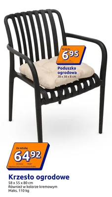 Krzesło ogrodowe 58x55x80 cm promocja w Action