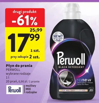 Płyn do prania Perwoll Black Detergent 20 prań promocja w Intermarche