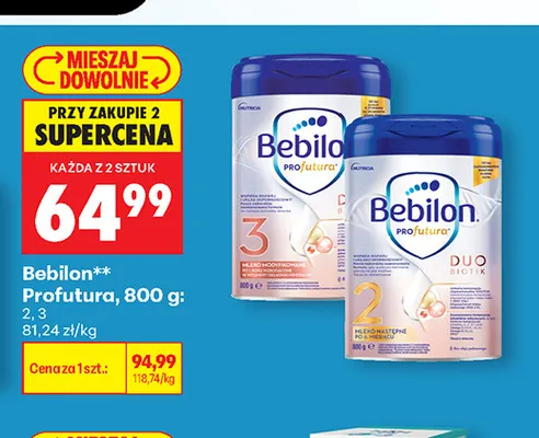 Mleko modyfikowane Bebilon Profutura 2 promocja w Biedronka
