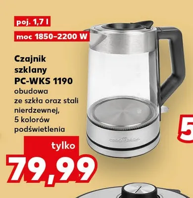 Czajnik szklany ProfiCook PC-WKS 1190 1,7 l promocja w Kaufland