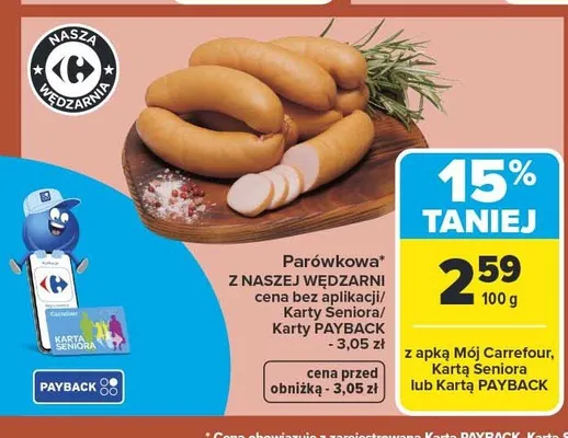 Parówkowa Nasza Wędzarnia promocja w Carrefour Market