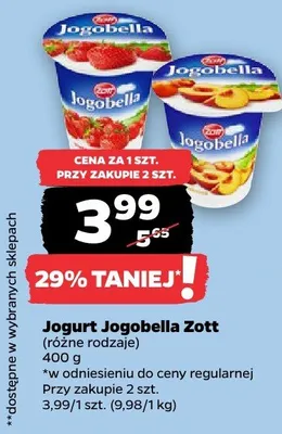 Jogurt Jogobella, różne rodzaje promocja w Netto
