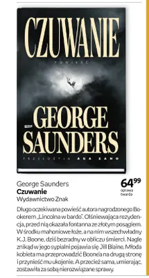 Książka George Saunders Czuwanie Wydawnictwo Znak promocja w Empik