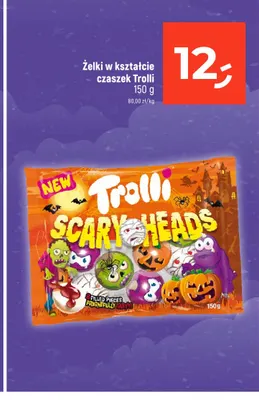 Żelki w kształcie czaszek Trolli promocja w Dealz
