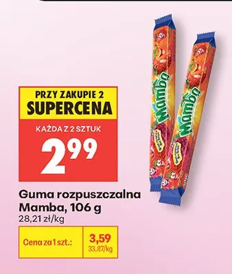 Guma rozpuszczalna Mamba promocja w Biedronka