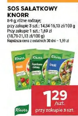 Sos sałatkowy knorr promocja w Stokrotka