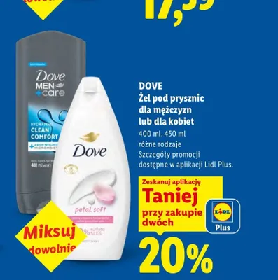 Żel pod prysznic Dove Petal Soft promocja w Lidl