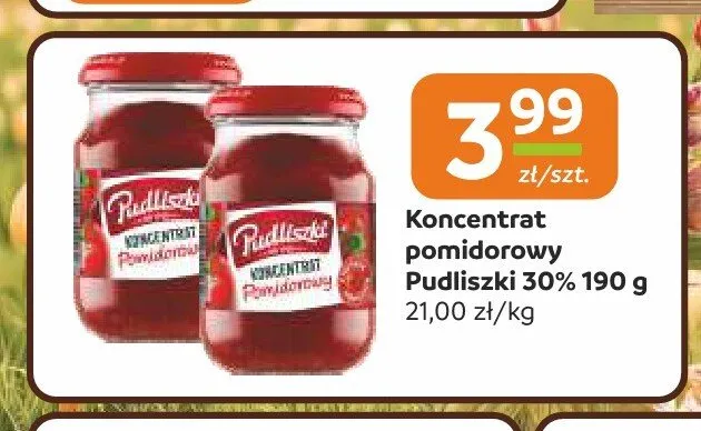Koncentrat pomidorowy Pudliszki 30% promocja w Społem Częstochowa