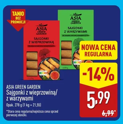 Sajgonki z warzywami Asia Green Garden promocja w Aldi