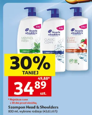 Szampon Head & Shoulders Classic Clean XXL promocja w Auchan