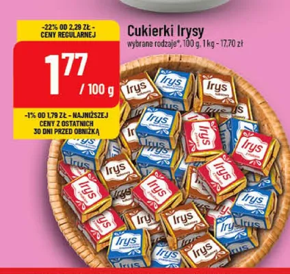Cukierki Irysy różne rodzaje promocja w POLOmarket