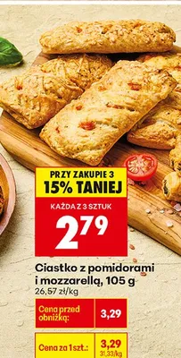 Ciastko z pomidorami i mozzarellą promocja w Biedronka