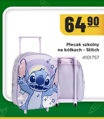 Plecak szkolny na kółkach Stitch MR. D.I.Y. promocja w MR. DIY