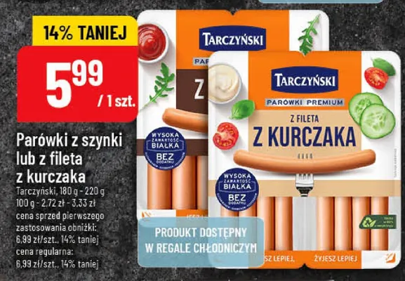 Parówki z szynki  promocja w POLOmarket