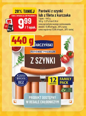 Parówki z szynki Tarczyński promocja w POLOmarket