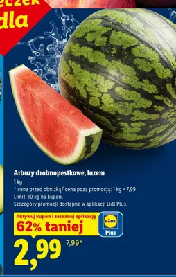 Arbuzy drobnopestkowe luzem promocja w Lidl