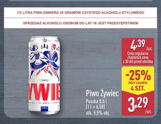 Piwo Żywiec promocja w Aldi