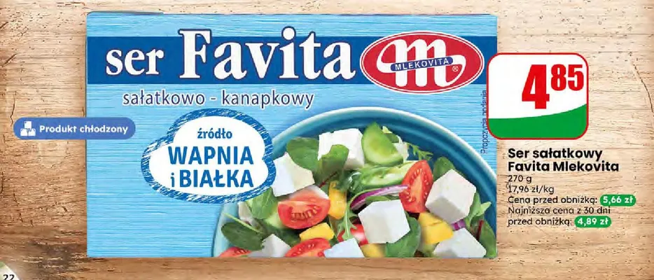 Ser sałatkowy Favita promocja w Dino
