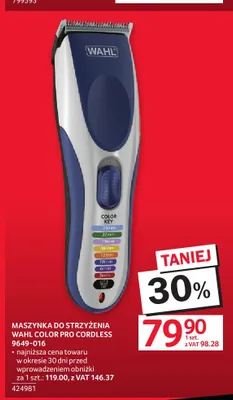 Maszynka do strzyżenia Wahl Color Pro Cordless 9649-016 promocja w Selgros