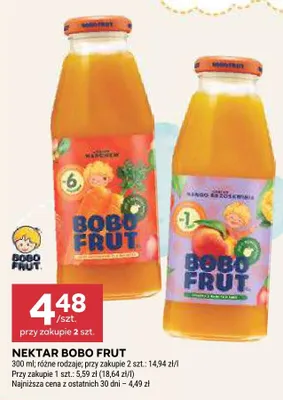 Nektar Bobo Frut promocja w Stokrotka