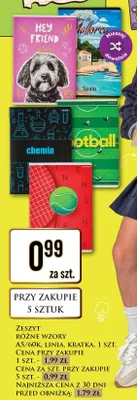 Zeszyt A5 60-kartkowy promocja w Dino