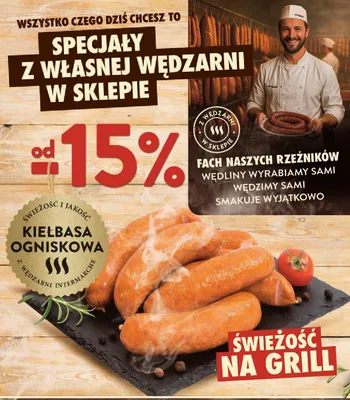Kiełbasa ogniskowa z wędzarni Intermarché promocja w Intermarche