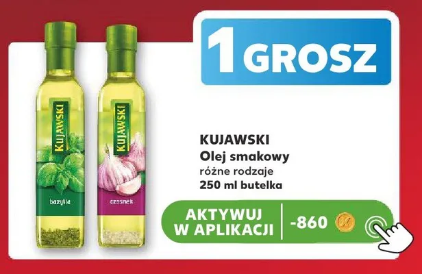 Olej smakowy Kujawski czosnek promocja w Kaufland