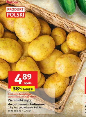 Ziemniaki myte, do gotowania, kulinarne promocja w Auchan