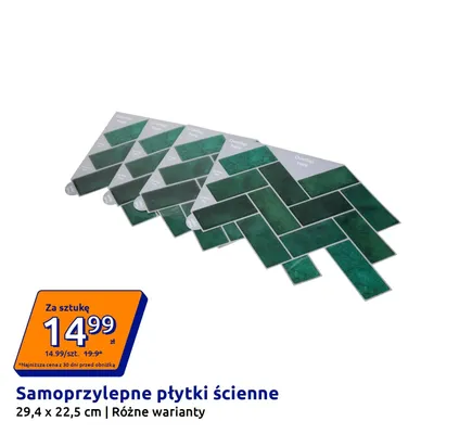 Samoprzylepne płytki ścienne promocja w Action