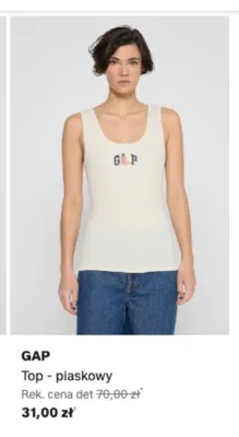 Top GAP piaskowy promocja w Lounge by Zalando