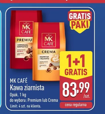 Kawa ziarnista MK Café Crema promocja w Aldi