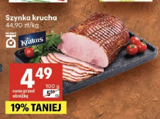 Szynka krucha Krakus promocja w Delikatesy Centrum