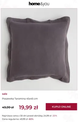 Poszewka Taromina home&you promocja w home&you
