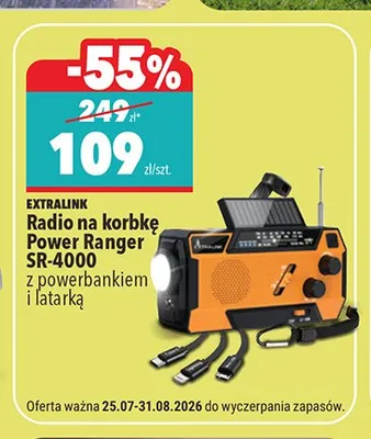 Radio na korbkę Extralink Power Ranger SR-4000 promocja w Biedronka