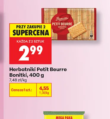 Herbatniki Petit Beurre Bonitki promocja w Biedronka