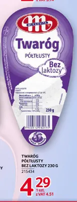 Twaróg półtłusty bez laktozy Mlekovita promocja w Selgros