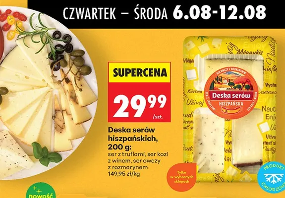 Deska serów hiszpańskich promocja w Biedronka