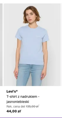 T-shirt z nadrukiem Levi's jasnoniebieski promocja w Lounge by Zalando