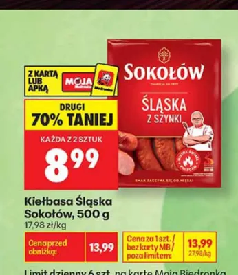 Kiełbasa Śląska Sokołów promocja w Biedronka