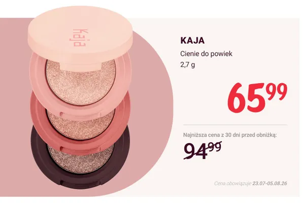 Cienie do powiek Kaja promocja w Rossmann