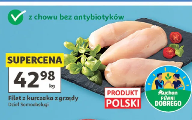 Filet z kurczaka z grzędy promocja w Auchan
