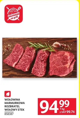 Wołowina marmurkowa rozbratel wołowy stek promocja w Selgros
