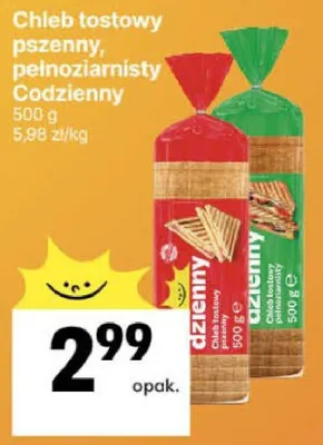 Chleb tostowy pszenny pełnoziarnisty Codzienny promocja w Delikatesy Centrum