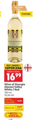 Wino Wine of Georgia Alazani Valley Red półsłodkie promocja w Biedronka