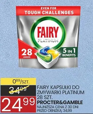 Kapsułki do zmywarki platinum 28 szt. promocja w Wafelek