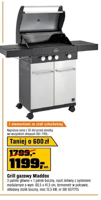 Grill gazowy Maddox promocja w OBI